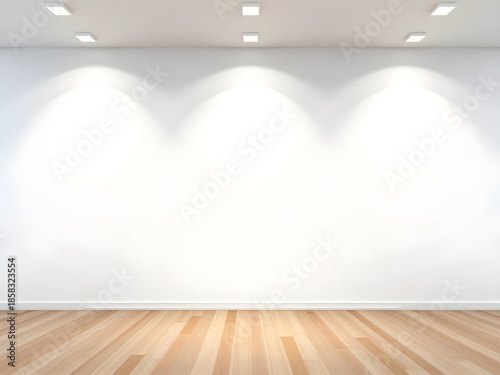 Minimal Empty Room with White Wall