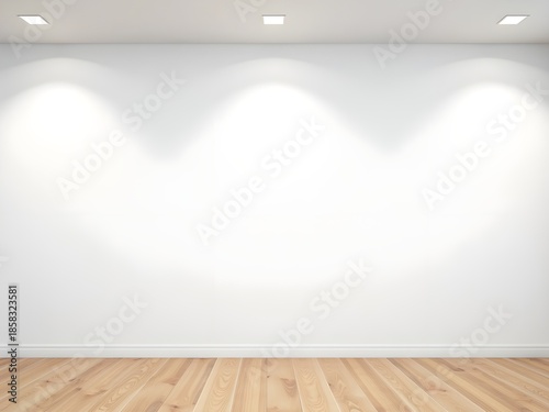Minimal Empty Room with White Wall