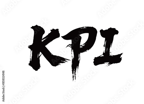 KPI矢量书法手写毛笔字
