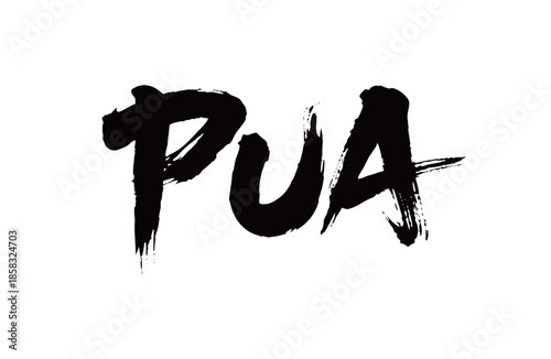 Obraz na plátně PUA矢量书法手写毛笔字