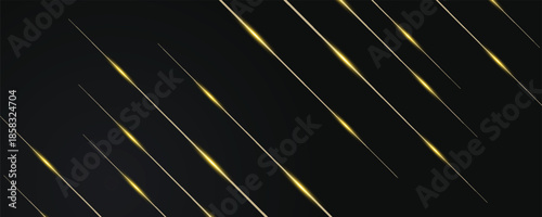 Abstract luxury background with golden lines on dark, modern black backdrop concept style. Illustration from vector about modern template deluxe design. design