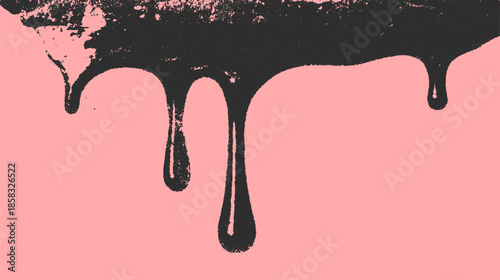 Drips of paint create a bold texture against a colorful background. This modern vector illustration showcases an artistic design.