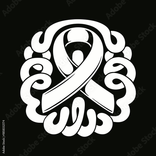 School Knowledge Ribbon Symbol for Education and Academic Achievement