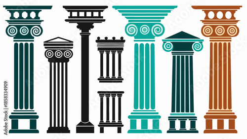 Various classical columns Vector