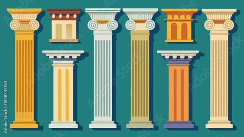 Classical architecture columns Vector
