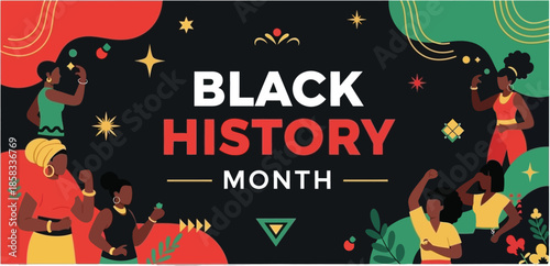 Black history month inspirational banner design