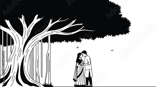 Valentine day romantic couple in love