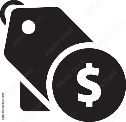  vector illustration of a dollar sign icon symbol representing money, finance, and banking for business investment or currency exchange concepts