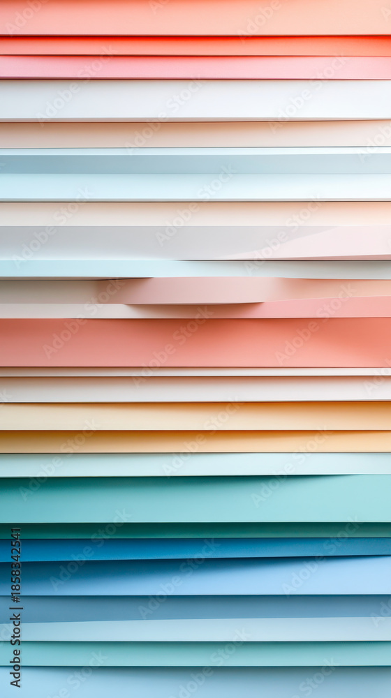 Fototapeta premium Pastel horizontal lines creating a modern and geometric background