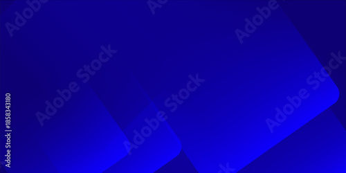 Modern blue gradient square shape design. Abstract blue background with glowing geometric lines. Futuristic technology concept.