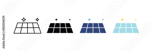 easy clean floor surface vector icon set. vector illustration 