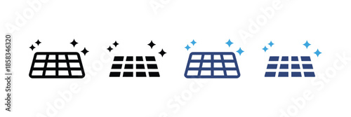 easy clean floor surface vector icon set. vector illustration 