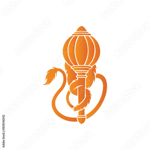 Lord Ganesha Minimal Flat Vector Symbol Illustration