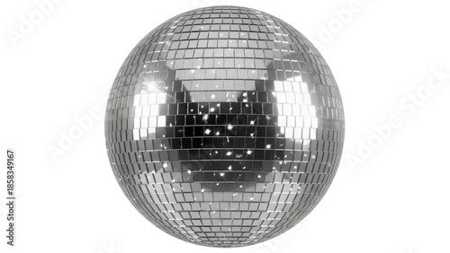 Bild auf Leinwand Shiny disco ball PNG isolated on transparent background, mirror ball for party,