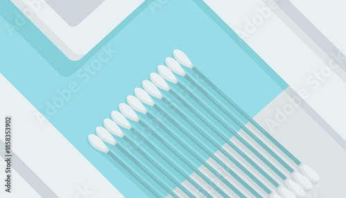 Pack of sterile cotton swabs for hygiene and healthcare procedures