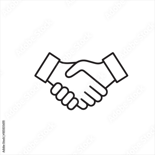“Cooperation and Partnership Line Icon”