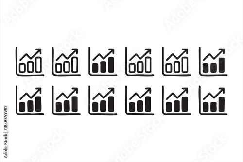 Business Analytics Icons for Revenue Growth and KPI Dashboards