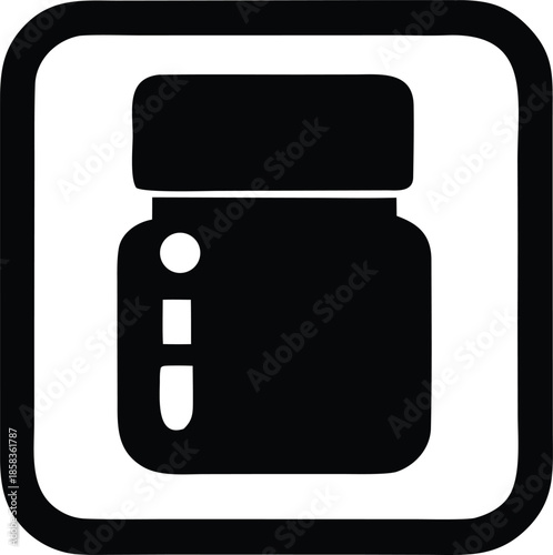 Medication bottle icon Vector