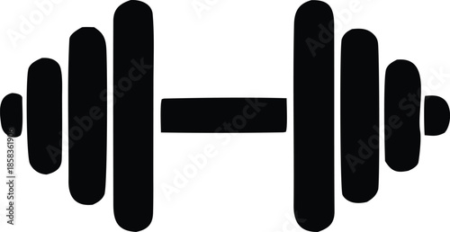 Barbell symbol Vector