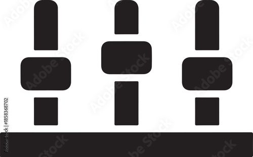 Audio mixing console faders icon