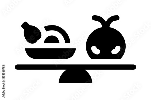 Balanced Diet Food Illustration Flat Vector Whit () SVG Cut File for Cricut