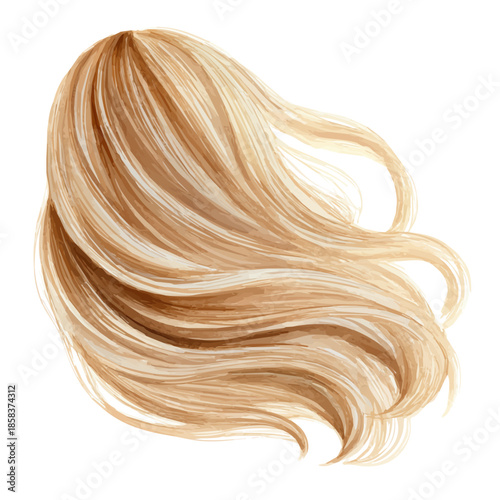 Conditioner watercolor artwork, high-quality professional vector illustration isolated on a white background.