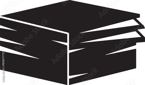 Stack of papers icon black