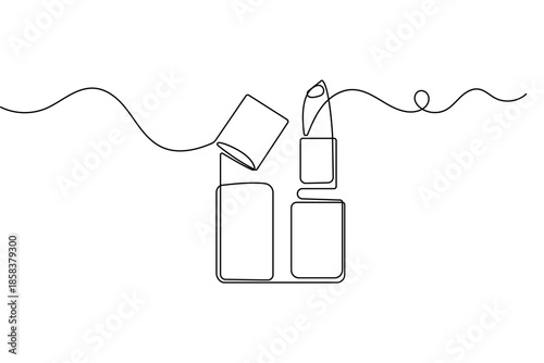 Lipstick icon in a simple flat style isolated on a white background for makeup and beauty designs