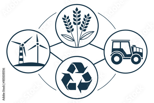 Sustainable Food Supply Concept  Minimal Vector  W (11) Vector Illustration