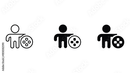  Wheelchair accessibility icon set with outline and solid styles, disabled person mobility symbols, modern inclusive healthcare and accessibility pictograms isolated on white background