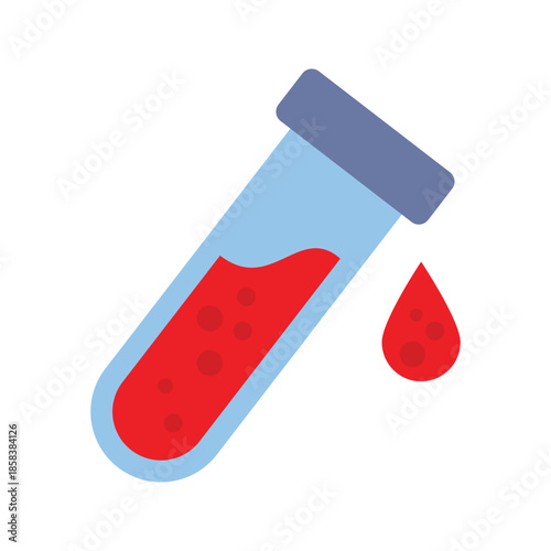 Blood test icon . blood drop icon on white background