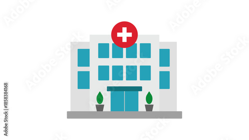 Hospital icon. suitable for various health related projects. vector illustration on white background