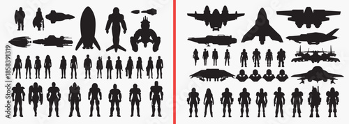 military aircraft silhouettes vector, fighter jet clipart, army troop svg, air force illustration, combat aviation graphics, black military silhouettes, defense vector art, tactical aircraft design, a
