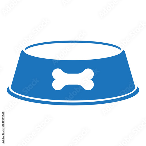 dog food bowl vector icon, pets shop accessories sign, glyph style, modern concept, simple model