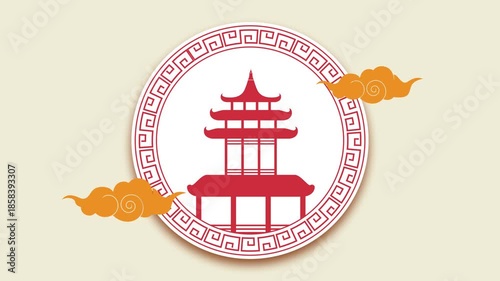 Pagoda animation for Chinese new year