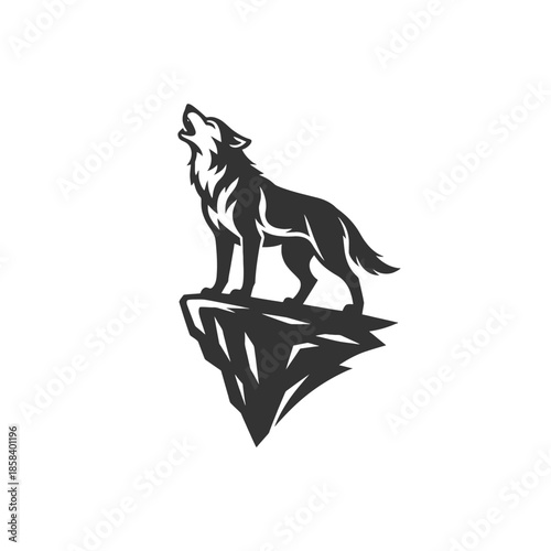 Split Edge Wolf Illustration