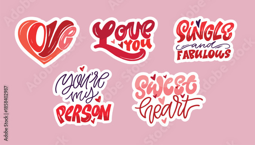 Valentine's Day core. Hand drawn doodle lettering quote about Love. Lettering for t-shirt design, mug print, bag print, clothes fashion. 100% hand drawn vector image.