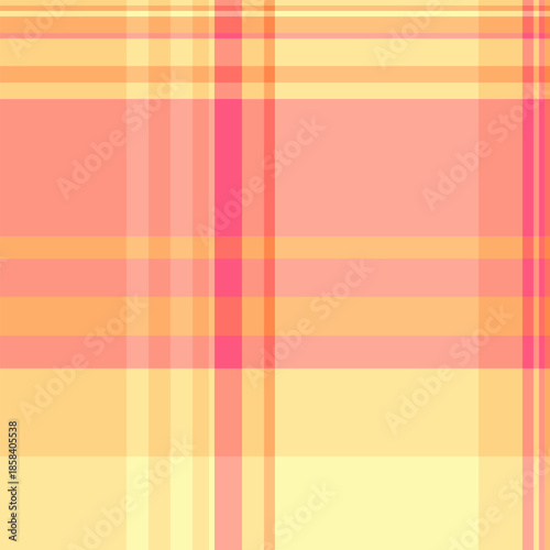 Pretty pattern fabric plaid, complexity background texture seamless. Hippie tartan check vector textile in red and orange colors.