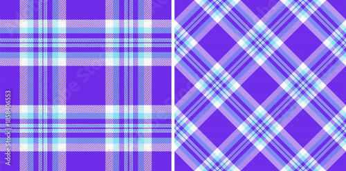 Vector seamless textile of tartan background plaid with a pattern check fabric texture. Set in winter colors for luxurious velvet fashion trends.
