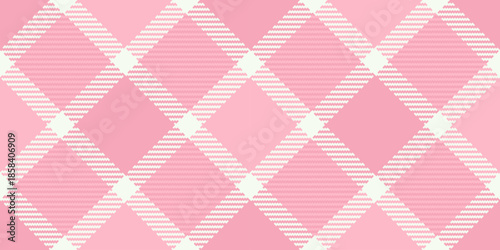Carnival fabric vector textile, 60s background pattern texture. Towel plaid check tartan seamless in red and light colors.