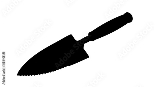 Garden Trowel Hand Shovel Silhouette Vector Icon for Gardening and Planting