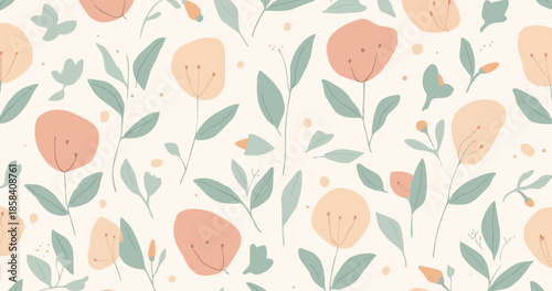 Minimalist_Pastel_Orange_Floral_Botanical_Pattern