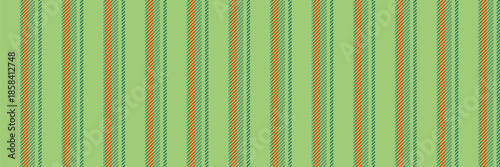 Sined stripe texture textile, diagonal seamless vector vertical. Seep pattern fabric lines background in green and orange colors.