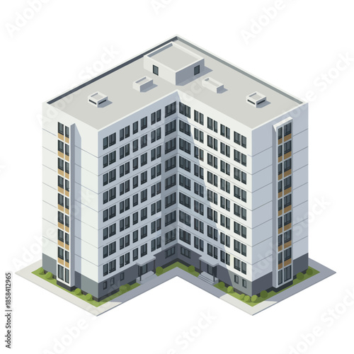 Modern Apartment Building Architecture.