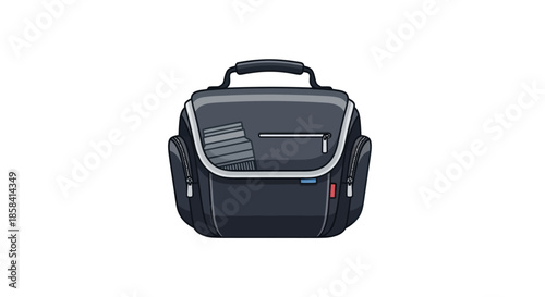 Compact Dark Grey Camera Bag for Photography Equipment.