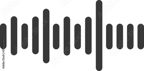 A sound wave pattern is displayed on a white background.