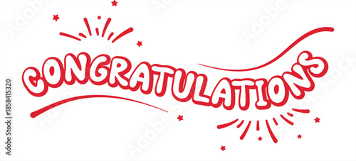 Elegant Congratulations Calligraphy Text Design