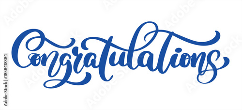 Elegant Congratulations Calligraphy Text Design