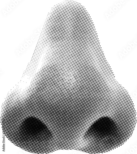 Tableau sur toile Retro halftone collage nose for mixed media design