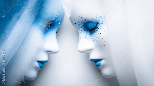 Two blue eyed white men portrait with captivating gaze captivating portrait of two blue eyed men thoughtful gaze